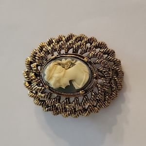 Vintage cameo pin